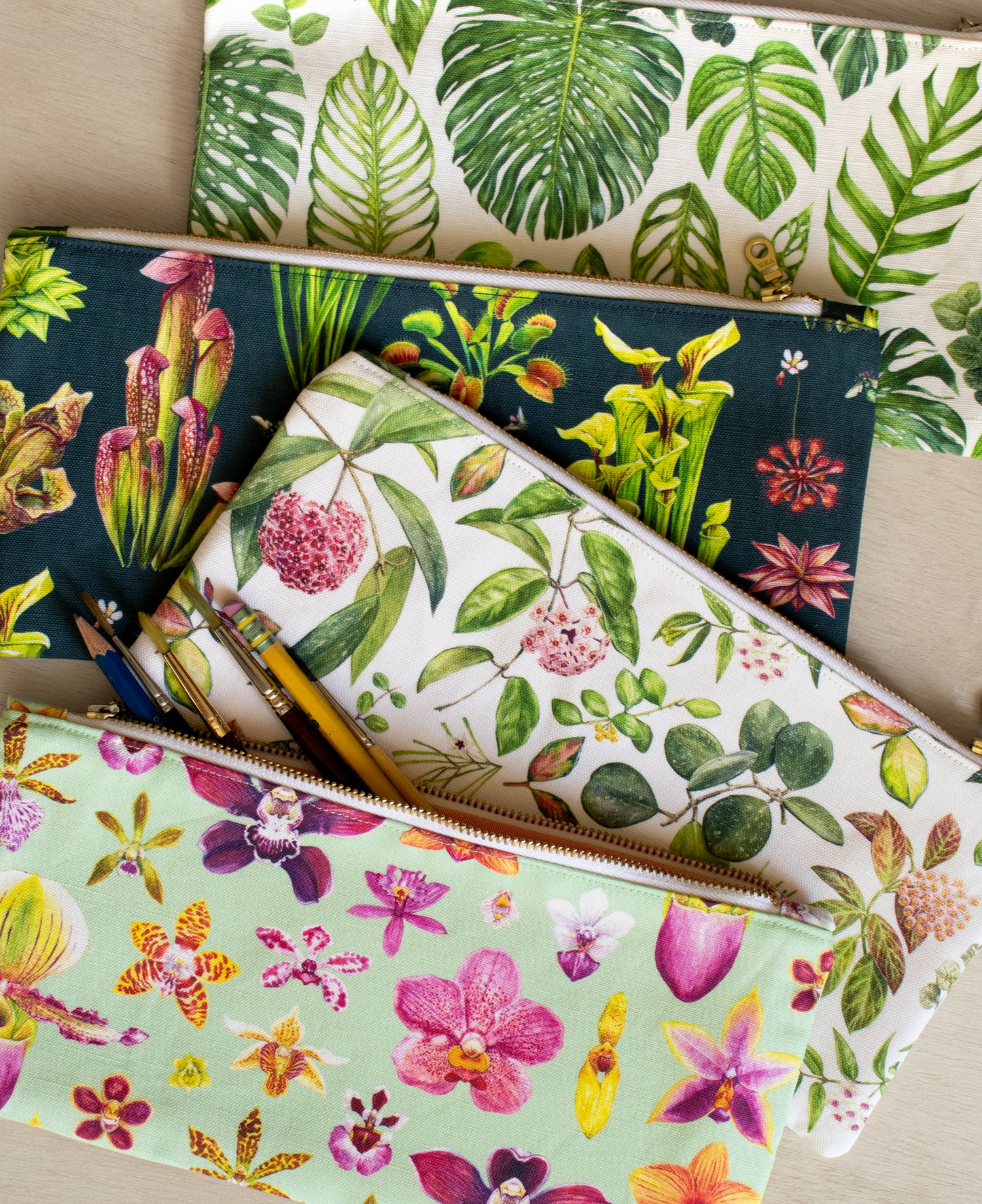 Orchid Zipper Pouch