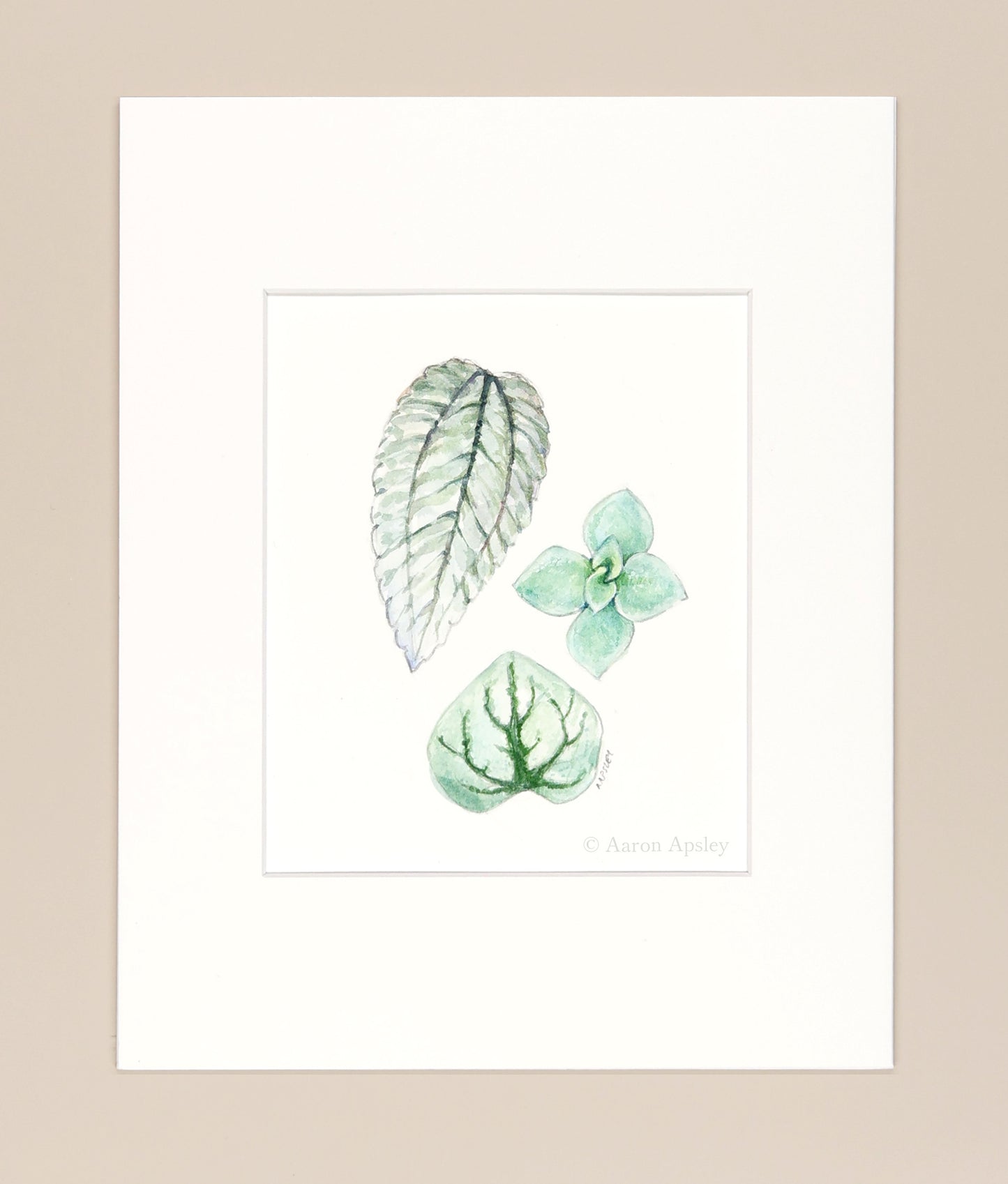 Mini Silver Leaves - Original Watercolor