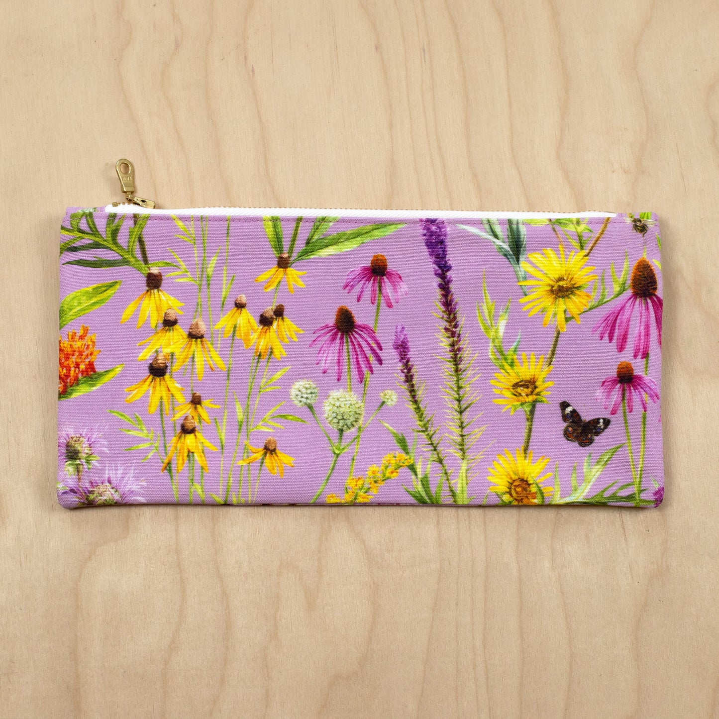 Prairie Wildflowers Zipper Pouch