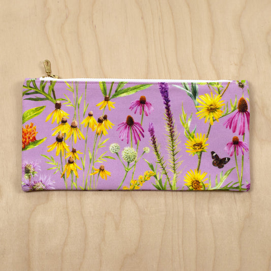 Prairie Wildflowers Zipper Pouch