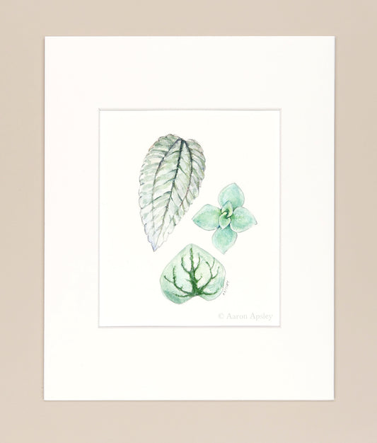 Mini Silver Leaves - Original Watercolor